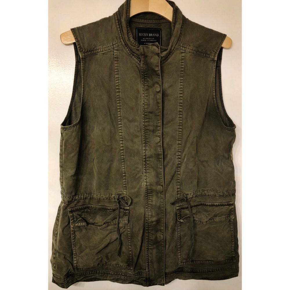 Lucky Brand Utility Army Green drawstring …